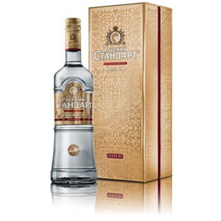 Bottle of Russian Standard Gold Vodka