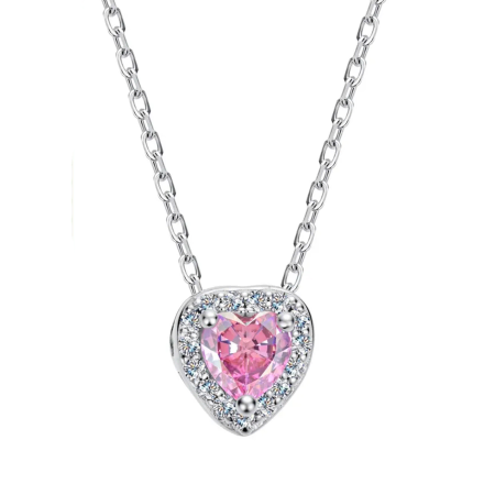 Radiant Silver Heart Necklace